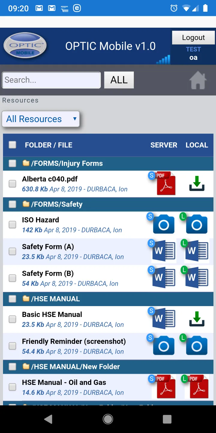 OPTIC Mobile resources